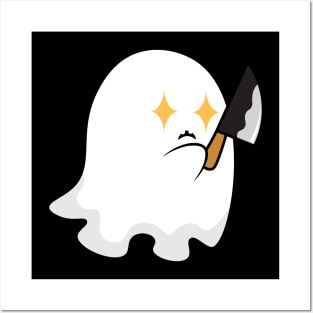 Halloween ghost knife Posters and Art